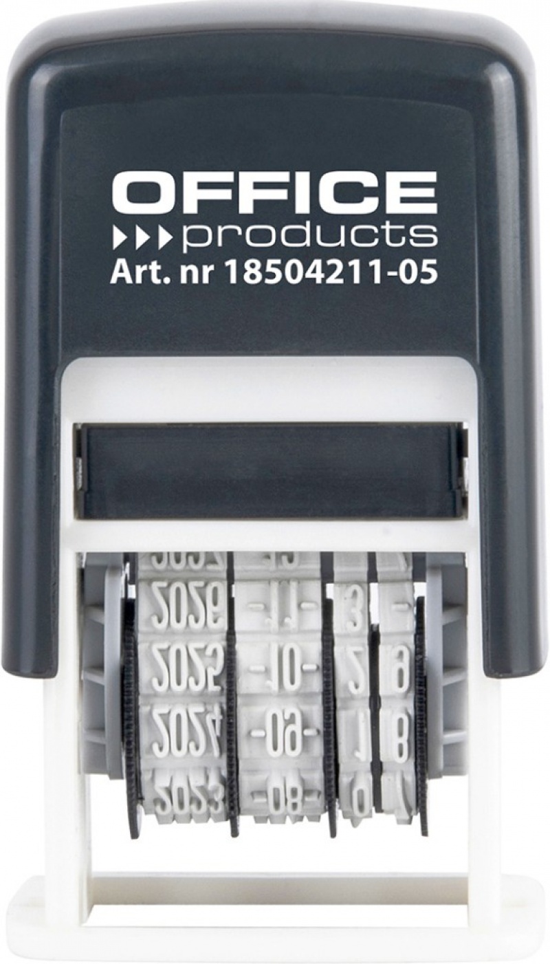 Datownik samotuszujący OFFICE PRODUCTS, z tuszem, ISO, czarny