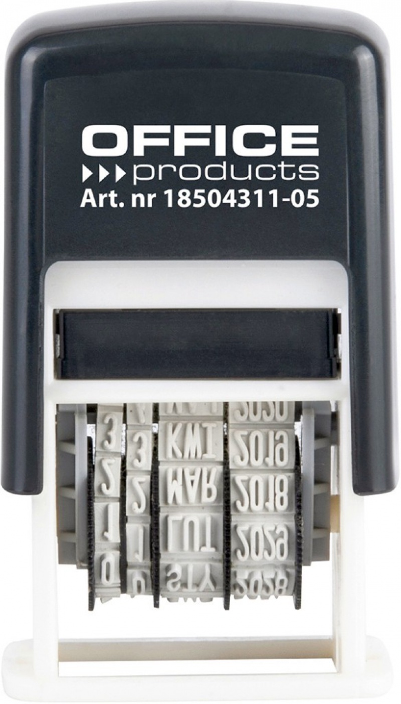 Datownik samotuszujący OFFICE PRODUCTS, z tuszem, PL, czarny