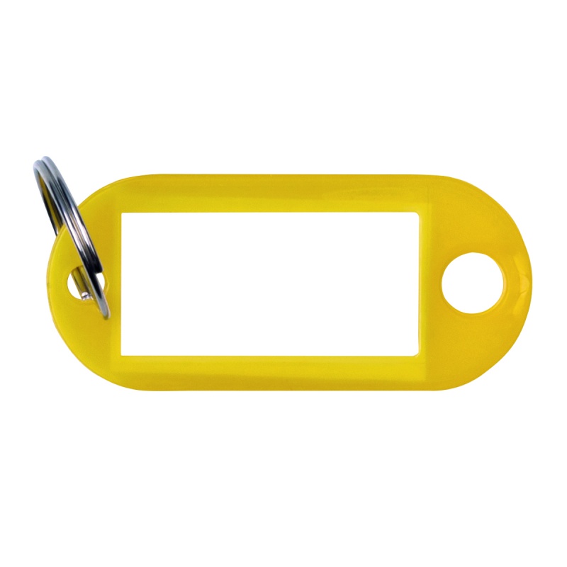 Zawieszki na klucze OFFICE PRODUCTS, 50x20mm, 10szt., żółte