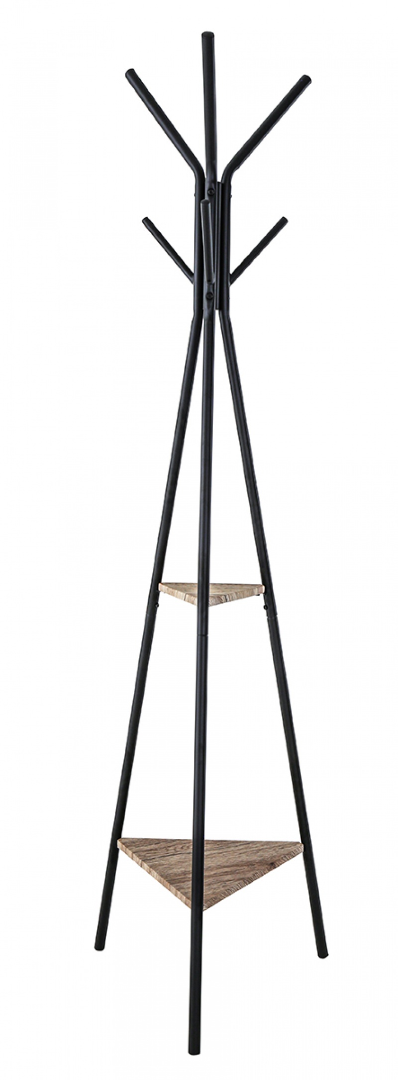 Wieszak na ubrania OFFICE PRODUCTS Oslo, stojący, z półkami, czarny