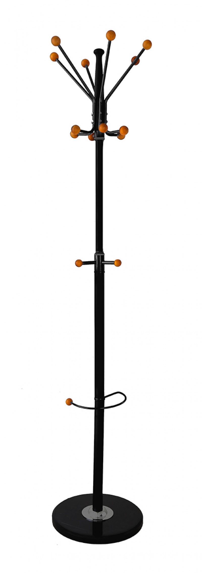 Wieszak na ubrania OFFICE PRODUCTS Stockholm, stojący, uch. na parasol, czarny