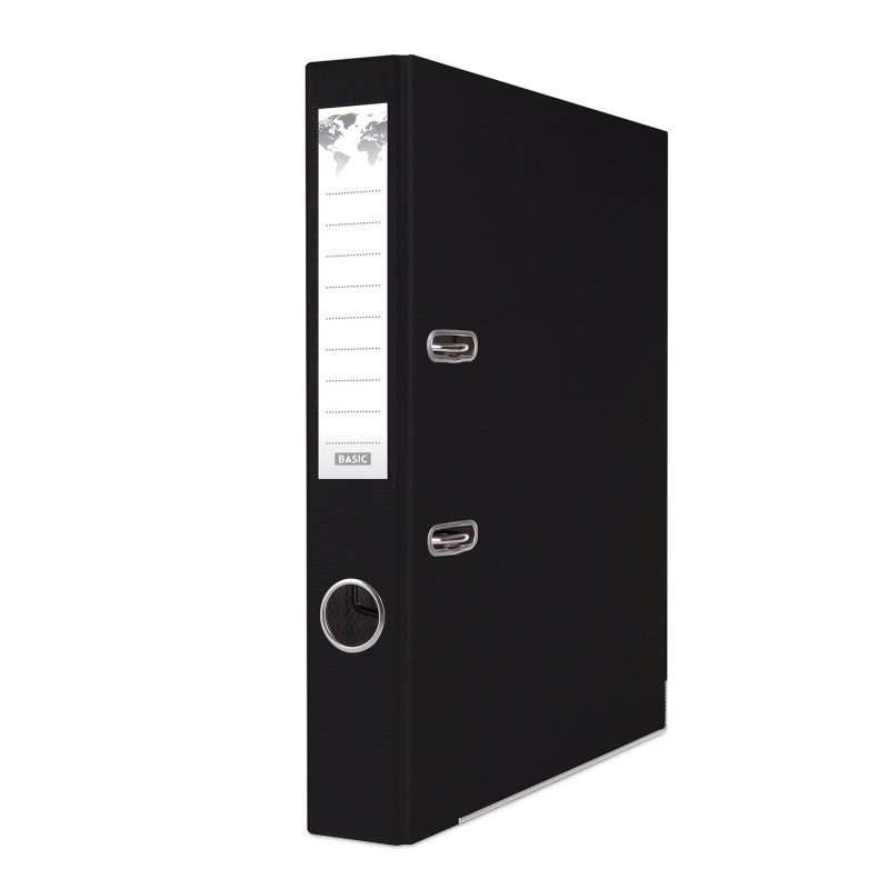 Segregator BASIC-S z szyną, PP, A4/50mm, czarny