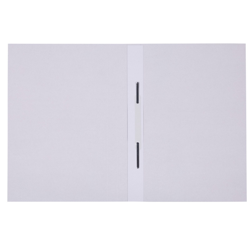 Skoroszyt OFFICE PRODUCTS Budget Pro, karton, z listwą, biały wewn., A4, 250gsm, biały