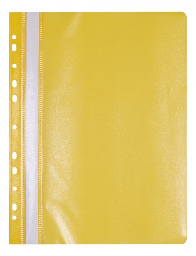 Skoroszyt OFFICE PRODUCTS, PP, A4, miękki, 100/170mikr., wpinany, żółty