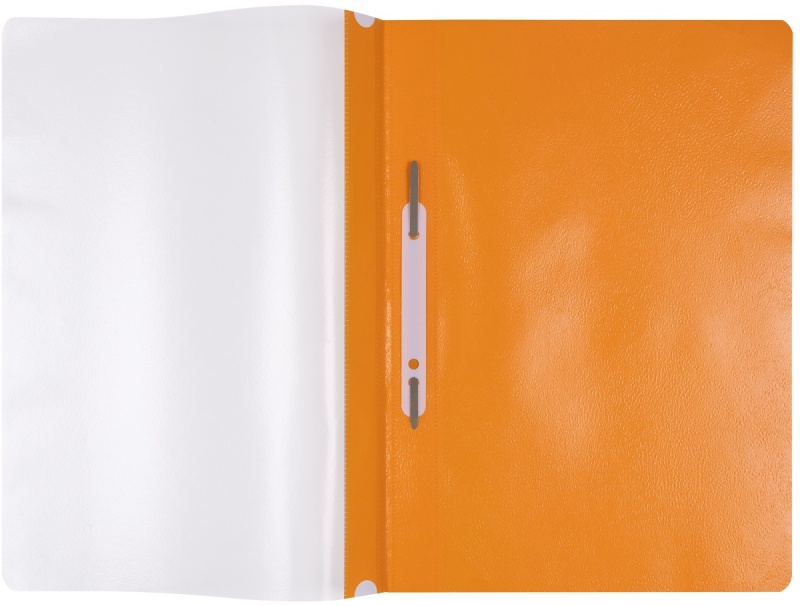 Skoroszyt OFFICE PRODUCTS, PP, A4, miękki, 100/170mikr., wpinany, pomarańczowy