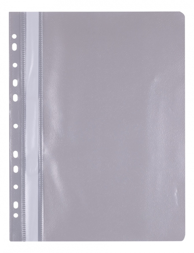 Skoroszyt OFFICE PRODUCTS, PP, A4, miękki, 100/170mikr., wpinany, szary