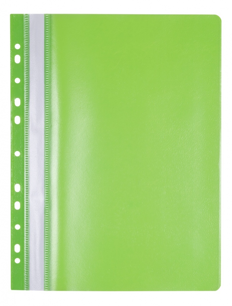 Skoroszyt OFFICE PRODUCTS, PP, A4, miękki, 100/170mikr., wpinany, jasnozielony