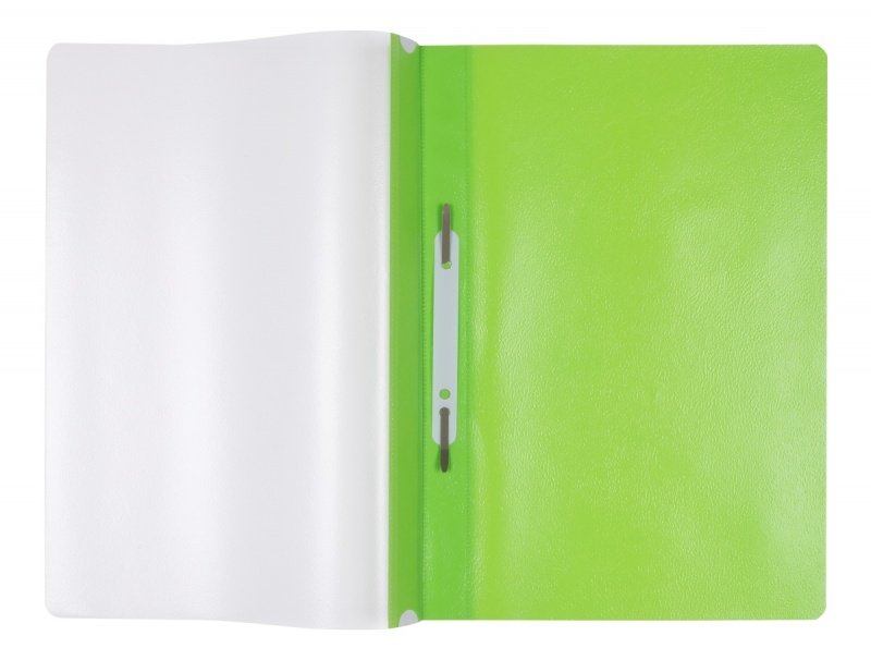 Skoroszyt OFFICE PRODUCTS, PP, A4, miękki, 100/170mikr., wpinany, jasnozielony