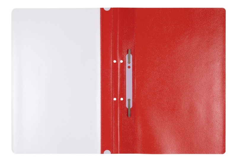 Skoroszyt OFFICE PRODUCTS, PP, A4, 2 otwory, 100/170mikr., wpinany, czerwony
