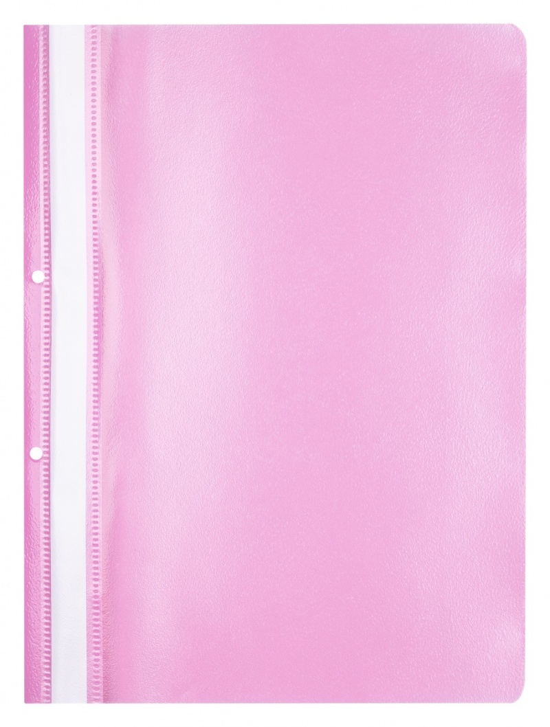 Skoroszyt OFFICE PRODUCTS, PP, A4, 2 otwory, 100/170mikr., wpinany, różowy