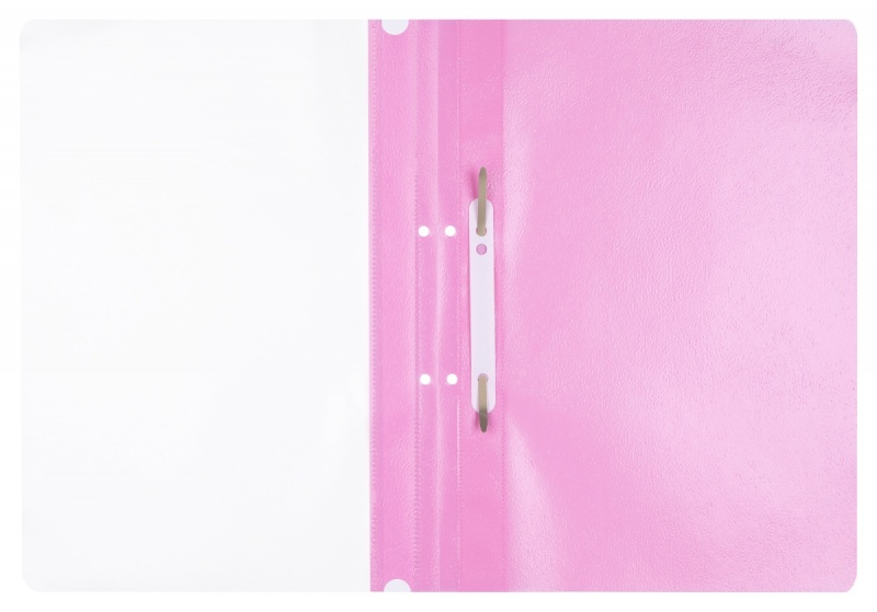 Skoroszyt OFFICE PRODUCTS, PP, A4, 2 otwory, 100/170mikr., wpinany, różowy