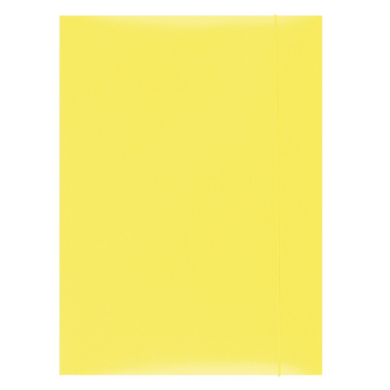Teczka z gumką OFFICE PRODUCTS, karton, A4, 300gsm, 3-skrz., żółta