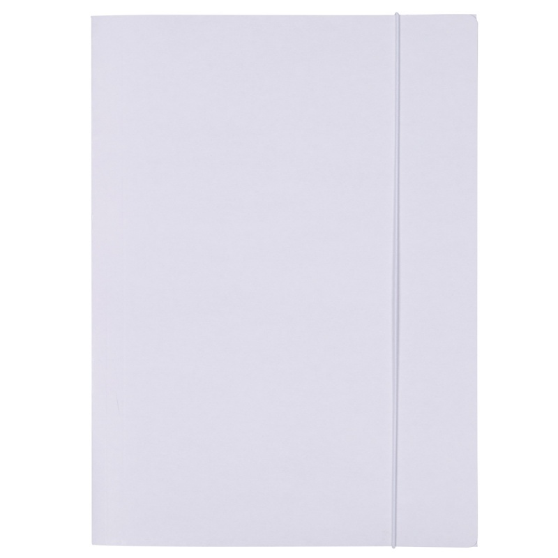 Teczka z gumką OFFICE PRODUCTS Budget Pro, karton, biała wewn., A4, 250gsm, 3-skrz., biała