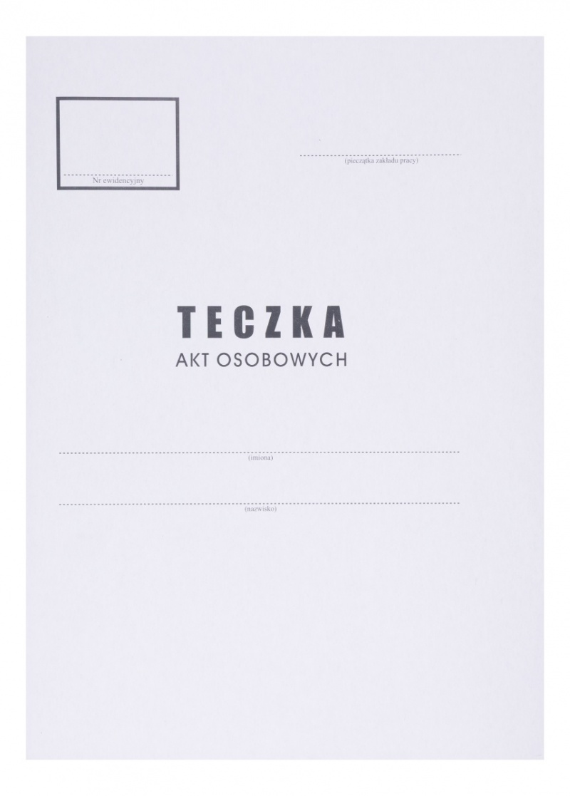 Teczka do akt osobowych OFFICE PRODUCTS, karton, A4, 300 gsm, biała