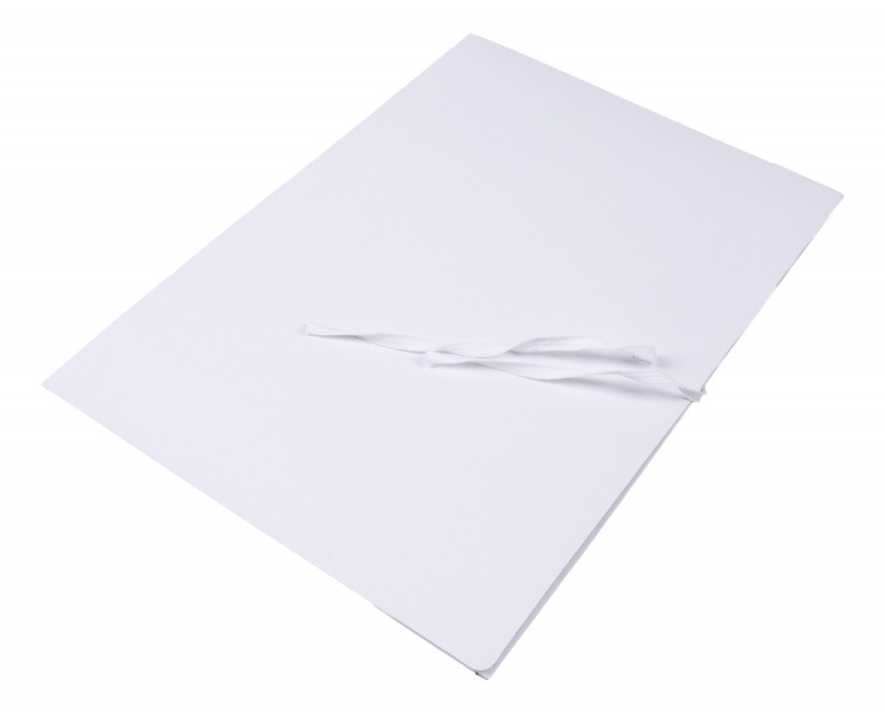 Teczka wiązana OFFICE PRODUCTS, karton, A4, 300gsm, 3-skrz., biała