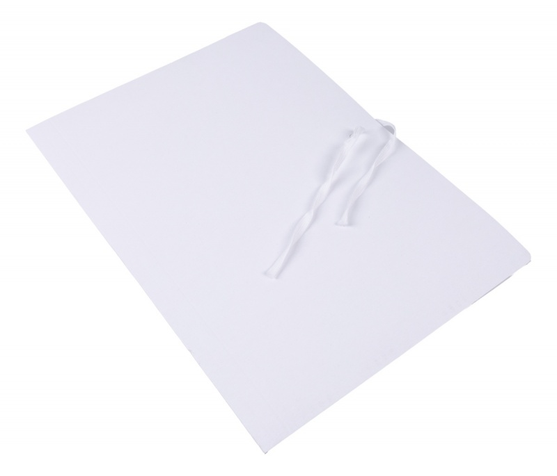 Teczka wiązana OFFICE PRODUCTS, karton, A4, 300gsm, 3-skrz., biała