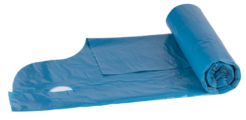 Worki na śmieci DONAU ECO, z uchwytami Knoties, 35l, 20 szt., niebieskie