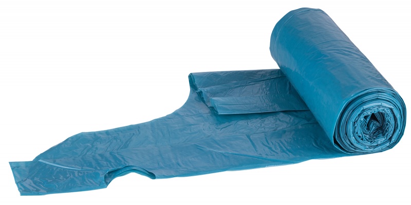 Worki na śmieci DONAU ECO, z uchwytami Knoties, 100l, 10 szt., niebieskie