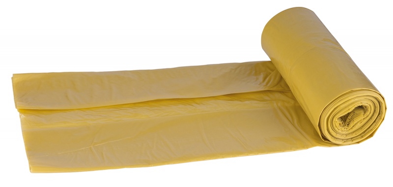 Worki na śmieci DONAU ECO, do segregacji plastiku, 60l, 10 szt., żółte