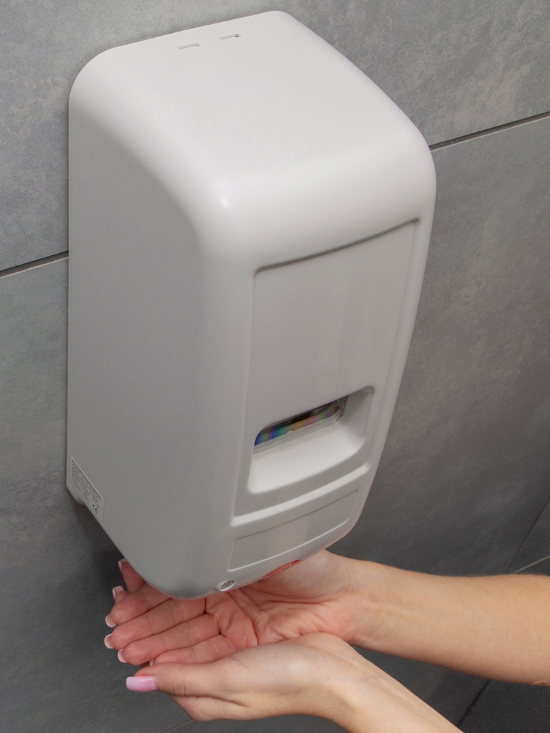 Dozownik do mydła, płynu oraz żelu do dezynfekcji OFFICE PRODUCTS, automatyczny, 1l, biały