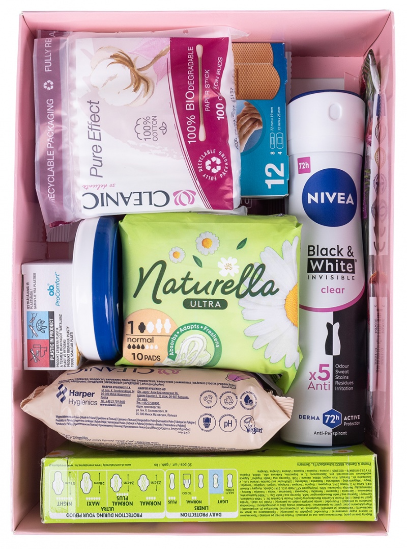 Zestaw higieniczny dla kobiet DONAU HOME, w pudełku, różowy