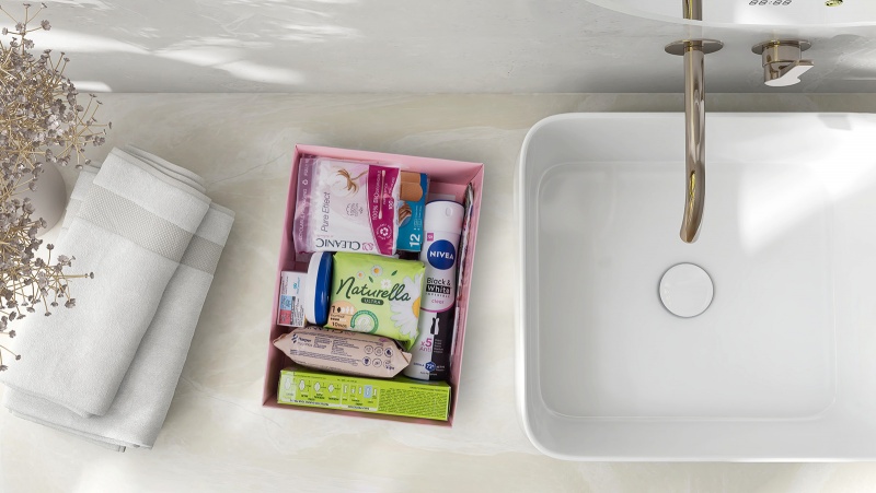 Zestaw higieniczny dla kobiet DONAU HOME, w pudełku, różowy