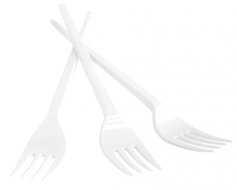 Widelec plastikowy OFFICE PRODUCTS, 17cm, 100szt., biały