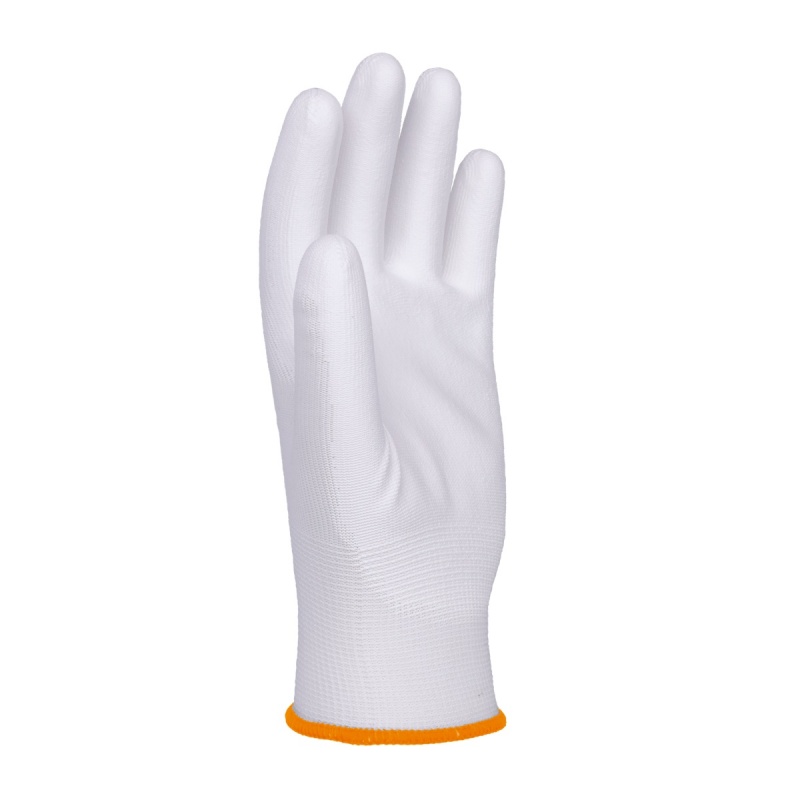 Rękawice DONAU SAFETY PU White, kat. II, rozm. 7, białe