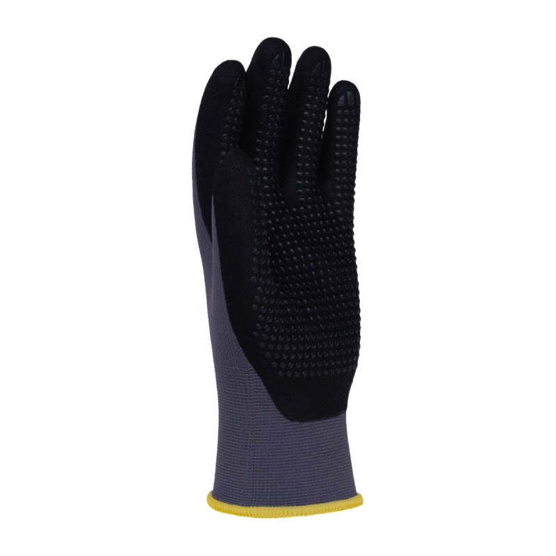 Rękawice DONAU SAFETY Flex-Dotted, kat. II, rozm. 8, szare