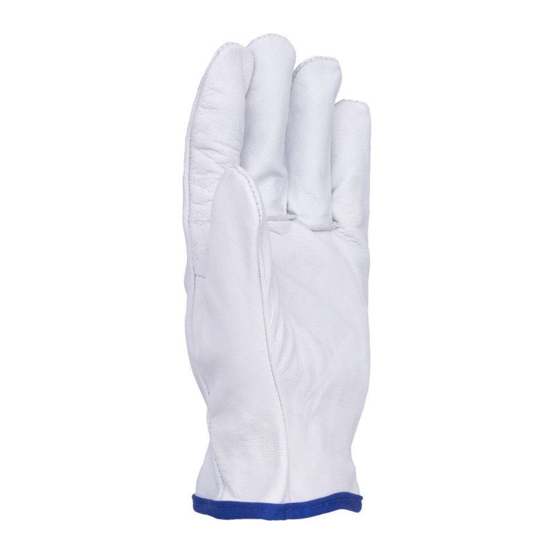 Rękawice robocze DONAU SAFETY, skóra kozia, rozm. 10/XL, białe