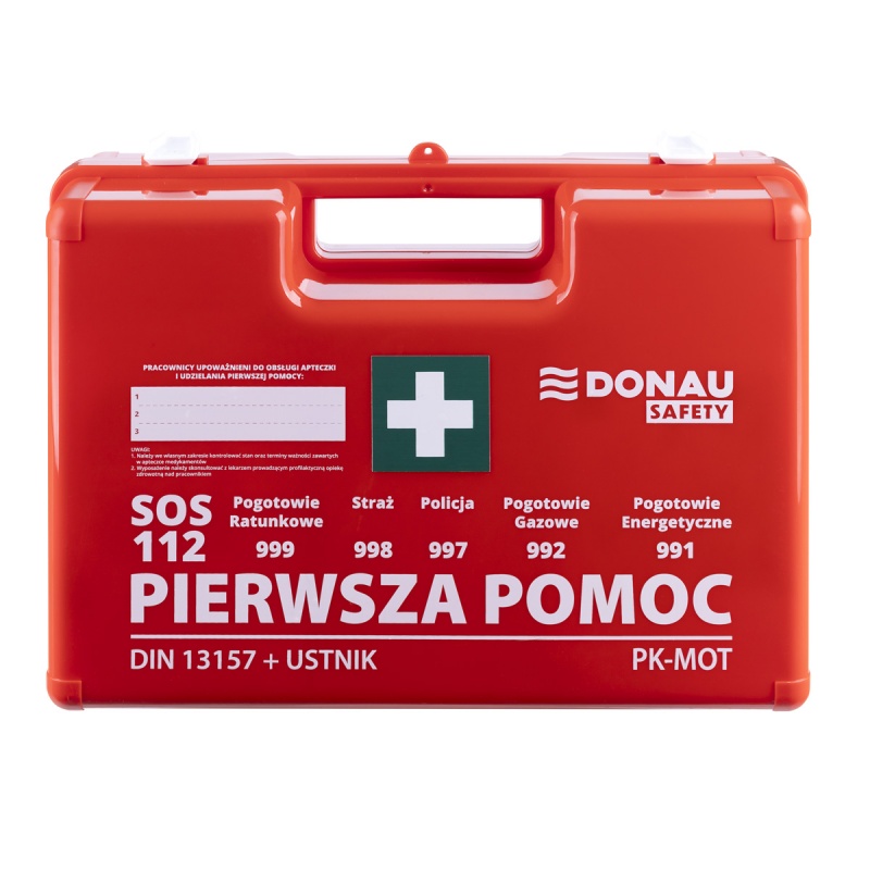 Apteczka DONAU SAFETY, plastikowa, K-15.2 +A, pomarańczowa