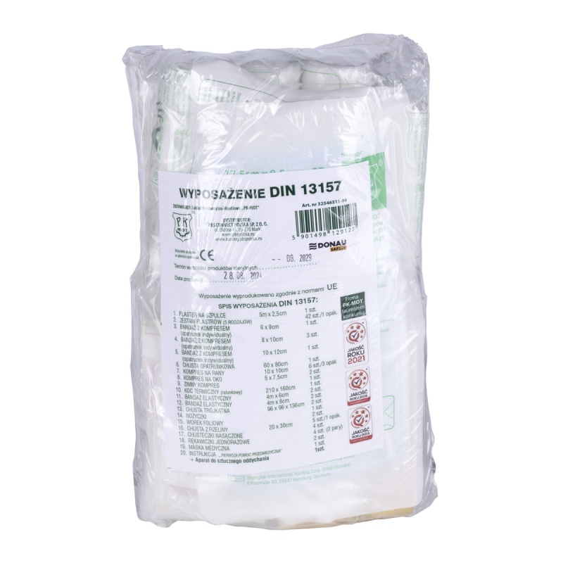 Wyposażenie apteczki DONAU SAFETY, DIN 13157 +A