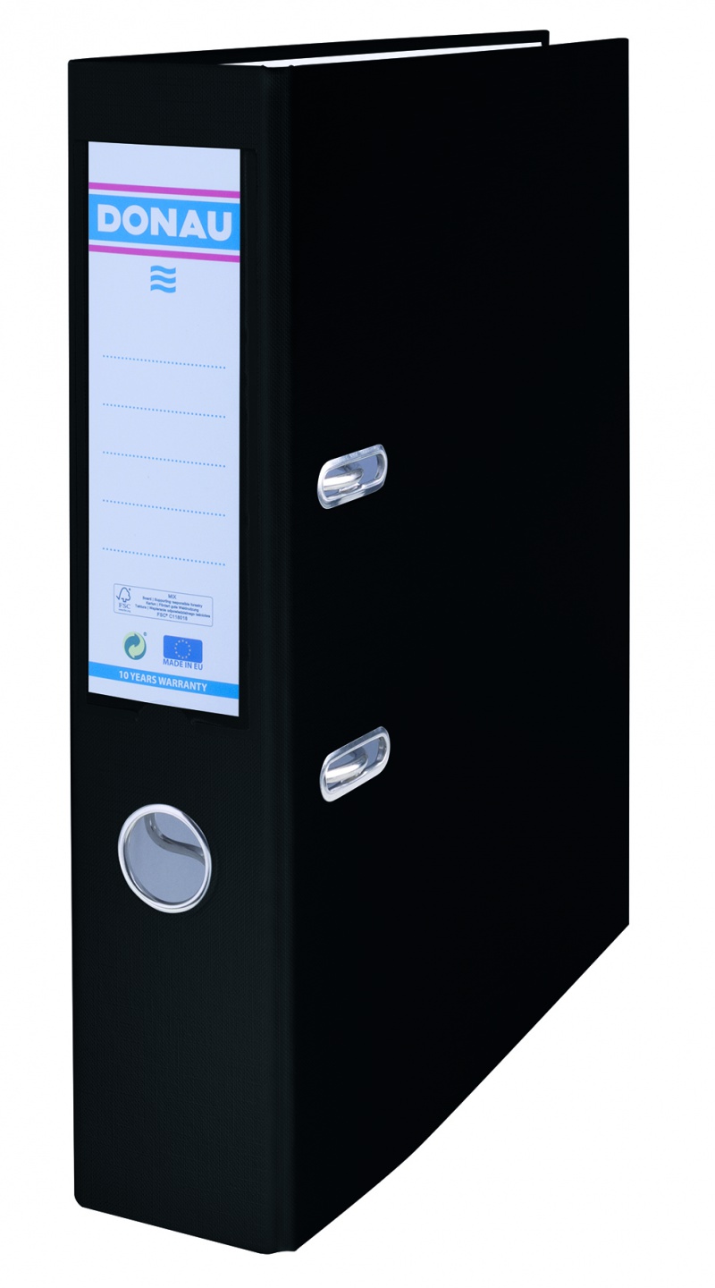 Segregator DONAU Master FSC, PP, A4/75mm, czarny