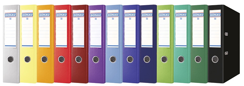 Segregator DONAU Premium, PP, A4/75mm, fioletowy