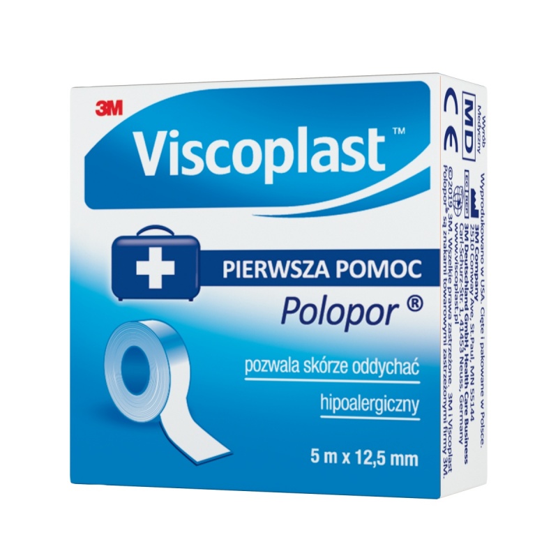 Przylepiec VISCOPLAST Polopor, 5mx12,5mm, rolka, 1szt.