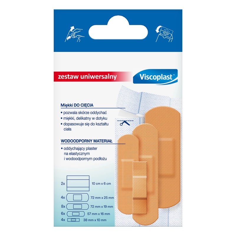Zestaw plastrów VISCOPLAST, 24szt., mix kolorów