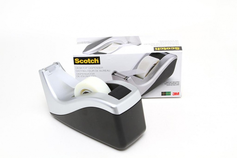 Dyspenser do taśm SCOTCH® (C60-ST), czarno-srebrny, taśma GRATIS