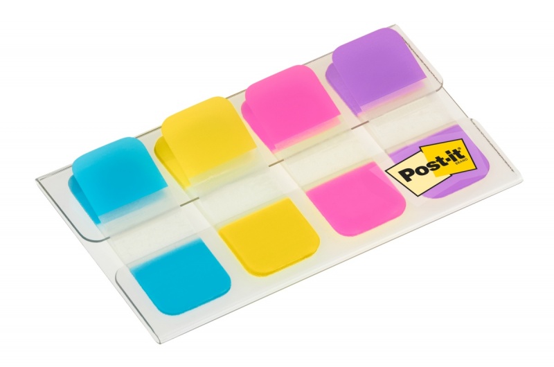 Zakładki indeksujące POST-IT® do archiwizacji (676-AYPV), PP, silne, 16x38mm, 4x10 szt., mix kolorów