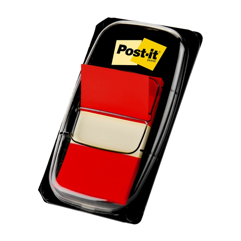 Zakładki indeksujące POST-IT® (680-1), PP, 25x43mm, 50 kart., czerwone