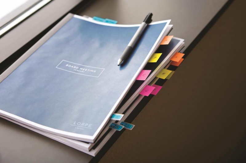 Zakładki indeksujące POST-IT® (680-23), PP, 25x43mm, 50 kart.,  jaskrawoniebieskie