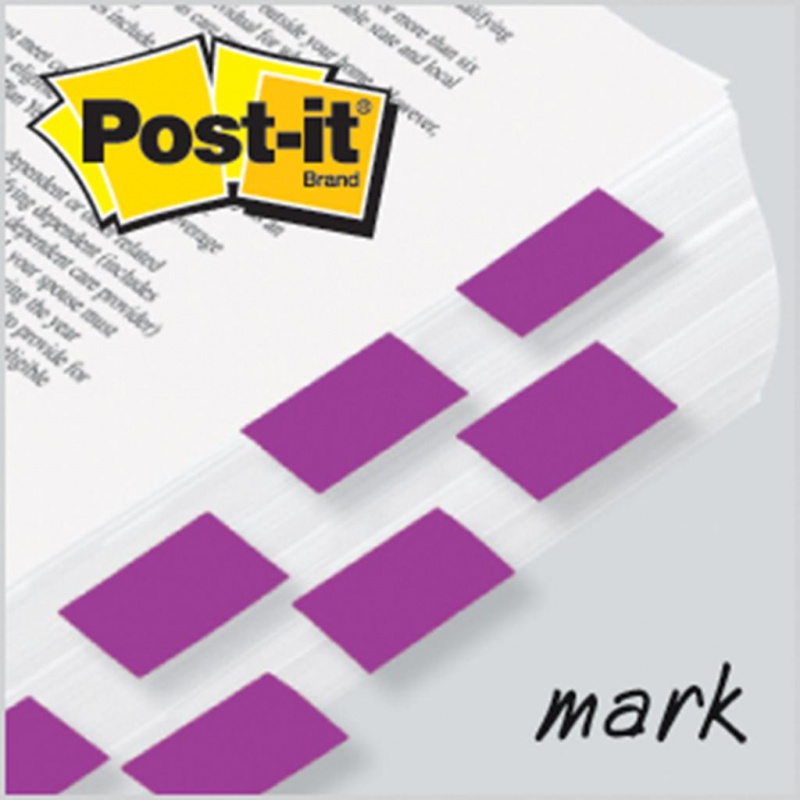 Zakładki indeksujące POST-IT® (680-8), PP, 25x43mm, 50 kart., purpurowe