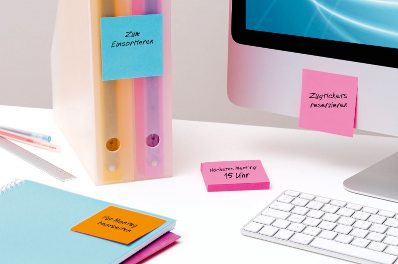 Bloczek samoprzylepny POST-IT® Super sticky (654-6SS-PNK), 76x76mm, 1x90 kart., fuksja