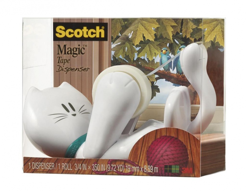 Dyspenser do taśm Scotch® w ksztalcie kotka (C39 KITTY), taśma GRATIS
