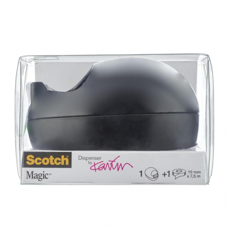 Dyspenser do taśm SCOTCH® Magic™ (C36-B-EU) projektu Karim Rashid, czarny, taśma GRATIS
