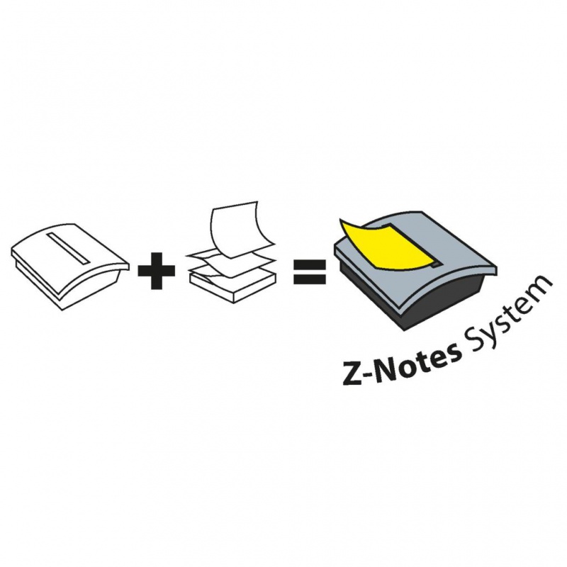 Podajnik do bloczków samoprzylepnych POST-IT® Millenium XL Z-Notes (DS440-SSCYL), czarny, 1 bloczek GRATIS