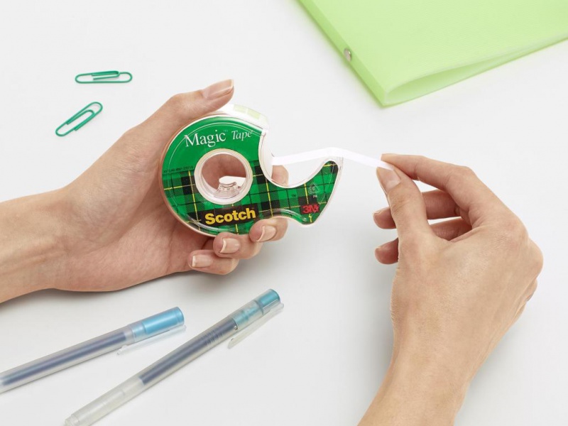 Taśma biurowa SCOTCH® Magic™ (890; 8-1975), matowa, z dyspenserem, 19mm, 7,6m