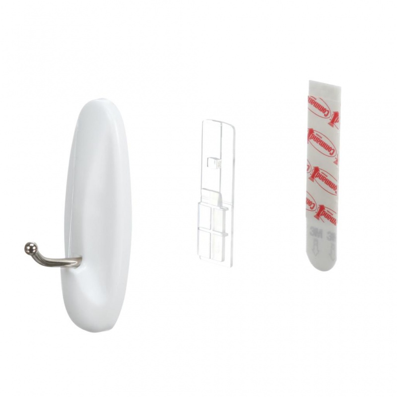 Haki wielokrotnego użytku COMMAND™ (17068 PL), z metalowym uchwytem, średnie, 2szt., biały