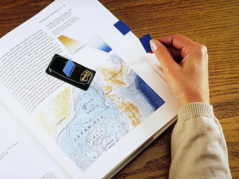 Zakładki indeksujące POST-IT® (680-B2EU), PP, 25x43mm, 2x50 kart., niebieskie