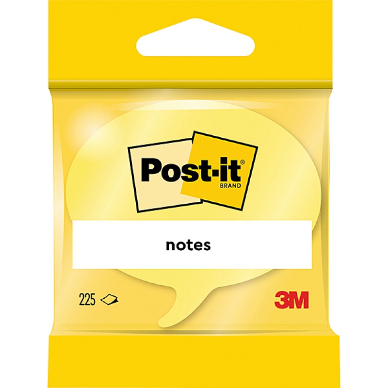 Kostka samoprzylepna POST-IT® (2007SP), 1x225 kart., w kształcie chmurki komiksowej