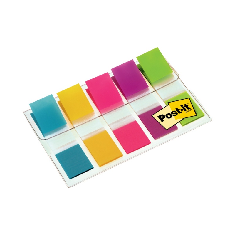 Zakładki indeksujące POST-IT® (683-5CB), PP, 12x43mm, 5x20 kart., mix kolorów